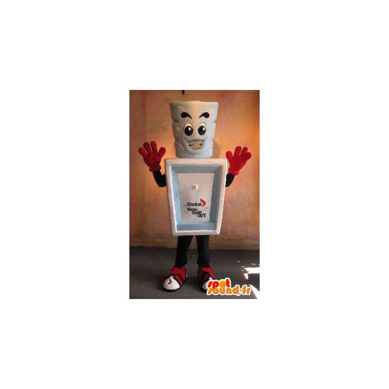 Mascotte verre avec son récipient, déguisement céramique - MASFR001667 - Mascottes d'objets