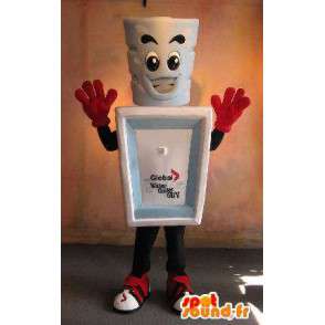 Glass container with its mascot, ceramic disguise - MASFR001667 - Mascots of objects