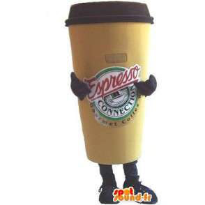 Vormige mascotte kopje koffie, espresso verhullen - MASFR001682 - mascottes Flessen