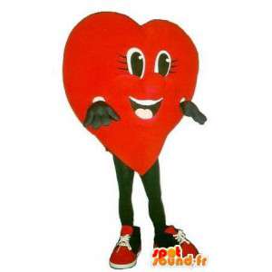 Hjerteformet maskot, forklædning af kærlighed - Spotsound maskot