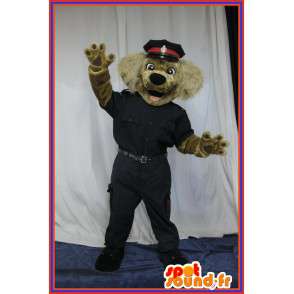 Koira puku poliisin puku, poliisi maskotti - MASFR001697 - koira Maskotteja