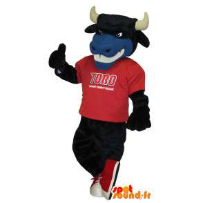 Mascotte de taureau supporter foot US, déguisement de supporter - MASFR001702 - Mascotte de Taureau