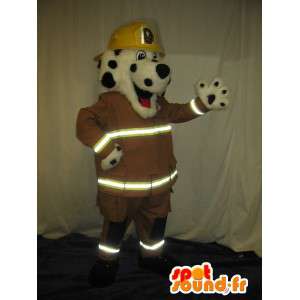 犬のマスコット、ニューヨークの消防士、消防士の衣装-MASFR001703-犬のマスコット