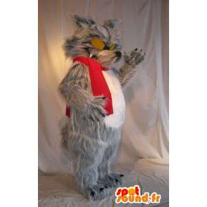 Big Bad Wolf Maskottchen beängstigend Kostüm - MASFR001709 - Maskottchen-Wolf