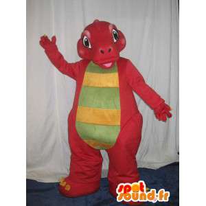 Mascotte d'un petit dragon rouge, déguisement animal imaginaire - MASFR001715 - Mascotte de dragon