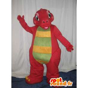 Mascot av en rød drage, fantasi dyr forkledning - MASFR001715 - dragon maskot