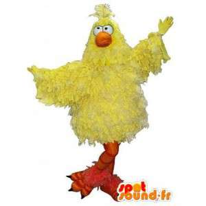 Gul kycklingdräkt, fågelmaskot - Spotsound maskot