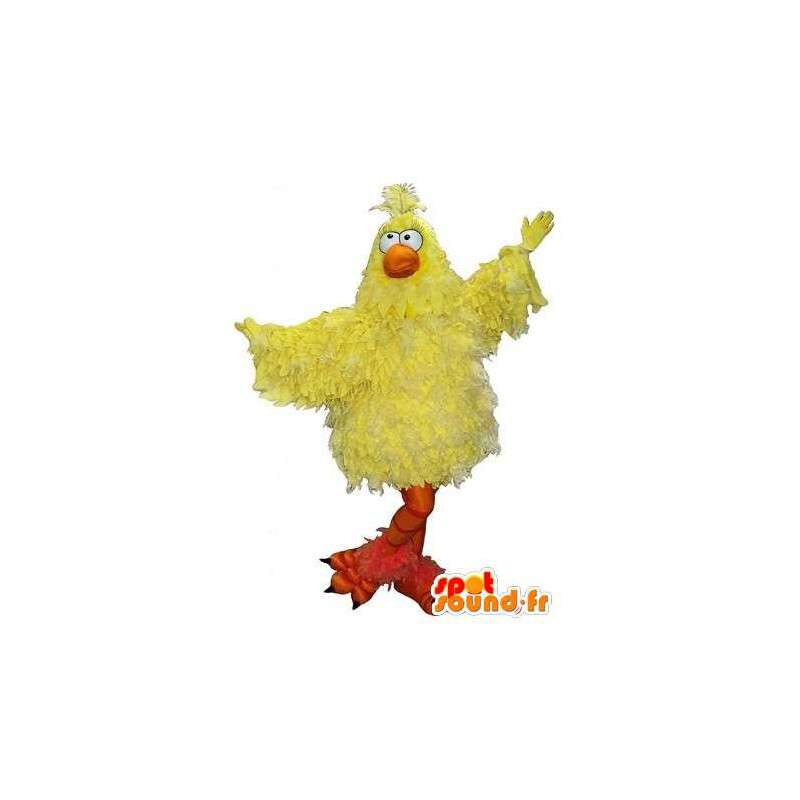 Gul kycklingdräkt, fågelmaskot - Spotsound maskot
