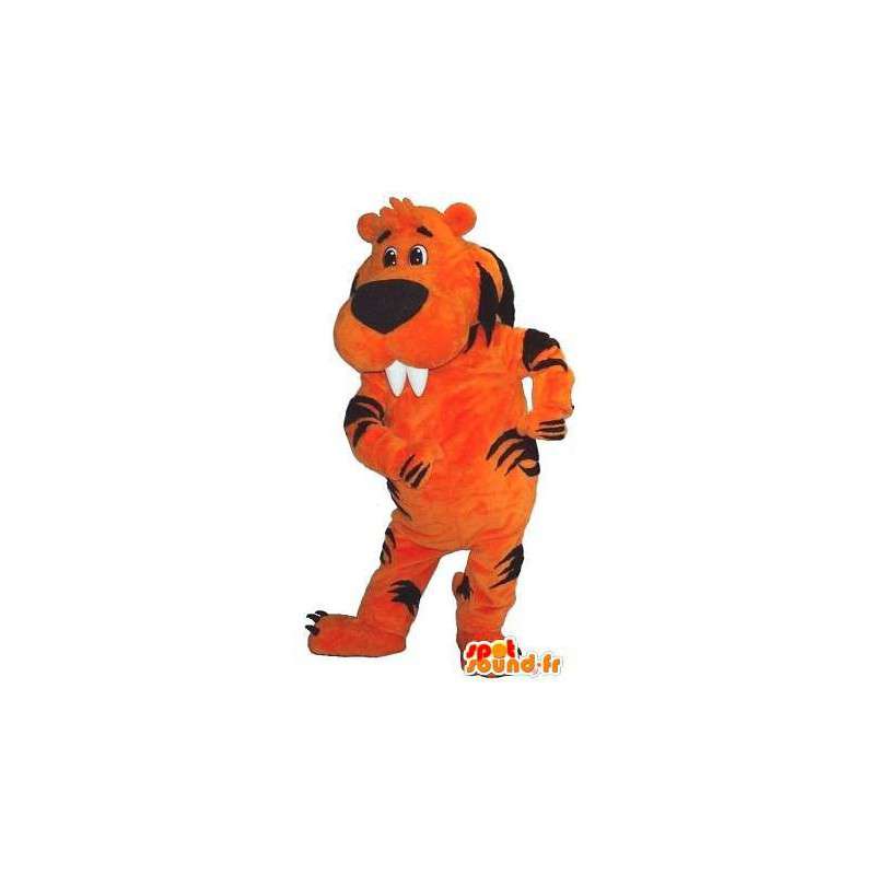 Mascotte représentant un castor tigre, déguisement de tigre - MASFR001724 - Mascottes Tigre