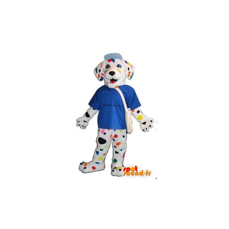 Mascotte de dalmatien multicolore, déguisement de chien - MASFR001727 - Mascottes de chien