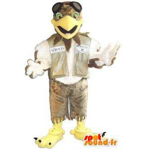 Mascotte représentant un aigle pilote, déguisement d'aviateur - MASFR001729 - Mascotte d'oiseaux