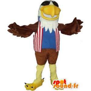 Mascot representando uma águia dourada, traje americano - MASFR001731 - aves mascote