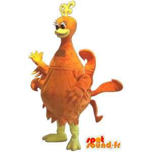 Mascotte de poule de couleur orange, déguisement de poule - MASFR001739 - Mascottes Animales