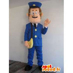 Male Factor Mascot Post - Postal Disguise - Fast shipping - MASFR00156 - man Mascottes