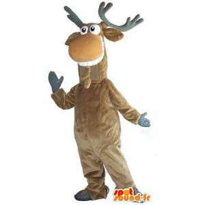 Reindeer Mascot grin, Christmas costume - MASFR001743 - Christmas mascots