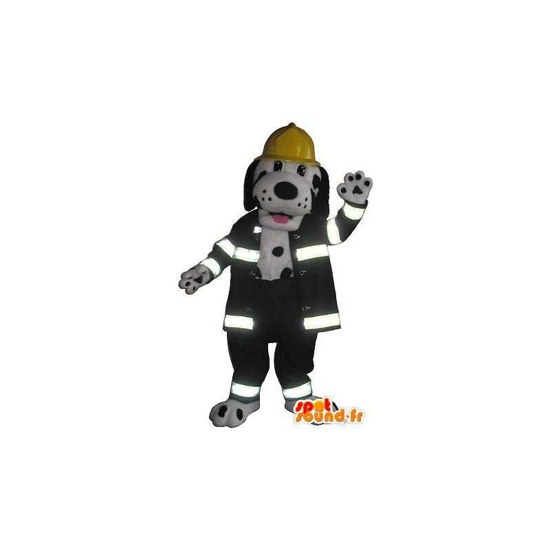 Feuerwehrmann Dalmatiner Maskottchen Kostüm US-Feuerwehrmann - MASFR001744 - Hund-Maskottchen