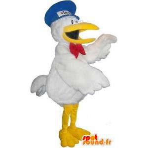 Mascotte de toucan en tenue de facteur, déguisement d'oiseau - MASFR001747 - Mascotte d'oiseaux