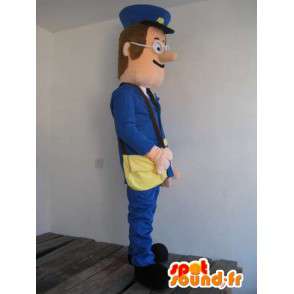 Male Factor Mascot Post - Postal Disguise - Fast shipping - MASFR00156 - man Mascottes