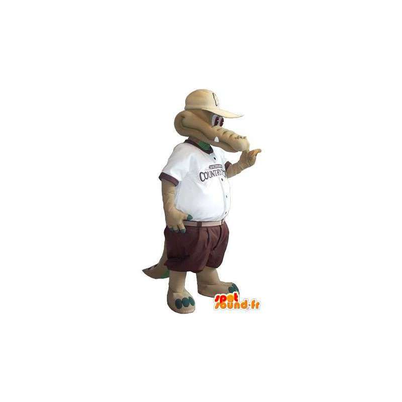 Krokodille maskot kostyme i shorts - MASFR001752 - Mascot krokodiller