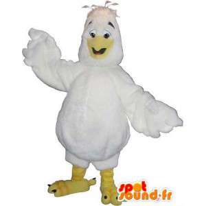 Maskot liten vit kyckling, kyckling förklädnad - Spotsound