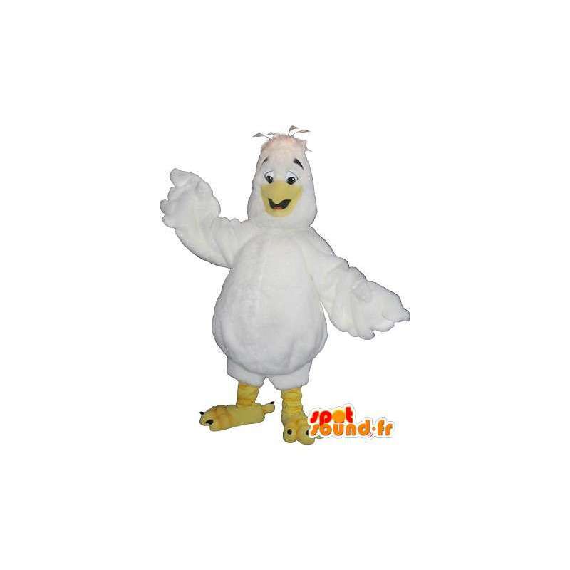 Mascot pouco de frango, traje da galinha branca - MASFR001757 - Mascotes animais