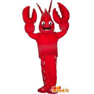 Maskotti punainen hummeri äyriäinen valepuvussa - MASFR001758 - maskotteja Crab
