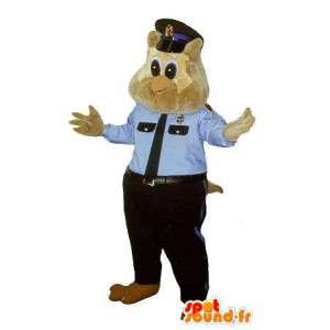 Coruja polícia policial fantasia de mascote em Nova York - MASFR001760 - aves mascote