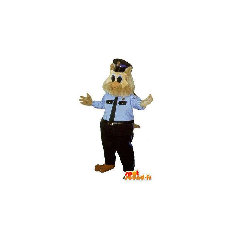 Sowa maskotka kostium policjant policja w Nowym Jorku - MASFR001760 - ptaki Mascot