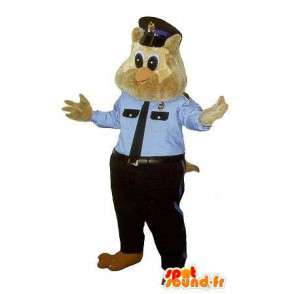 Mascot owl police costume cop in New York - MASFR001760 - Mascot of birds