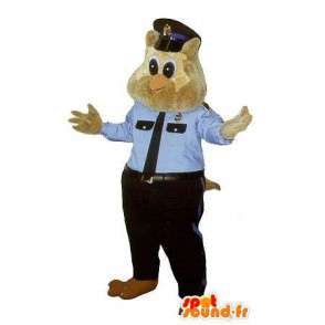 Mascotte de chouette policière, déguisement flic new-yorkais - MASFR001760 - Mascotte d'oiseaux