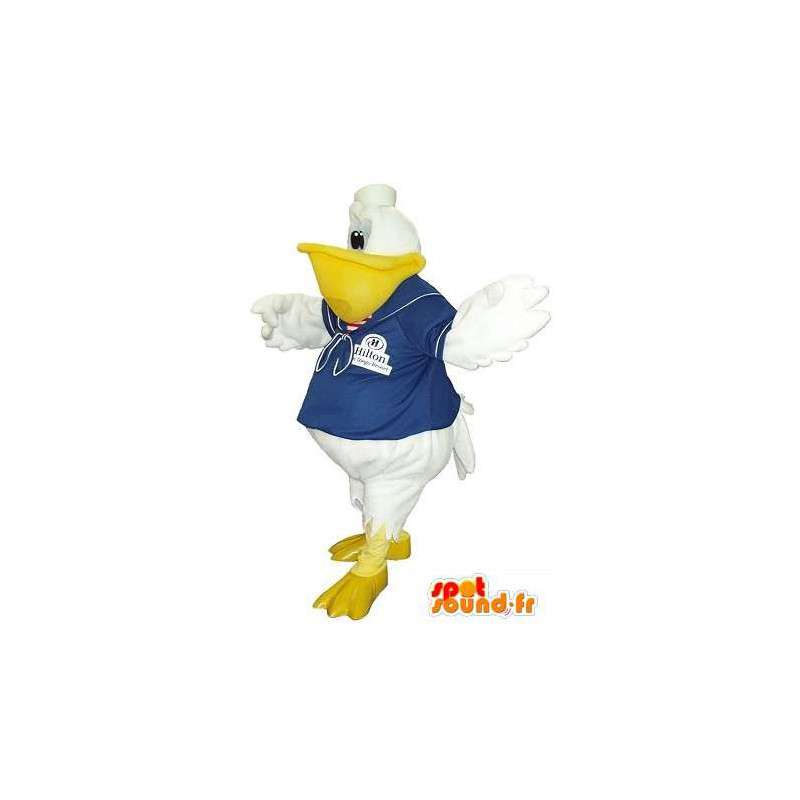 Mascote tucano vestido como marinheiro, marinho disfarce pássaro - MASFR001761 - aves mascote