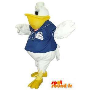 Mascote tucano vestido como marinheiro, marinho disfarce pássaro - MASFR001761 - aves mascote