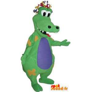 Mascotte de crocodile rigolo, déguisement de clown - MASFR001764 - Mascotte de crocodiles