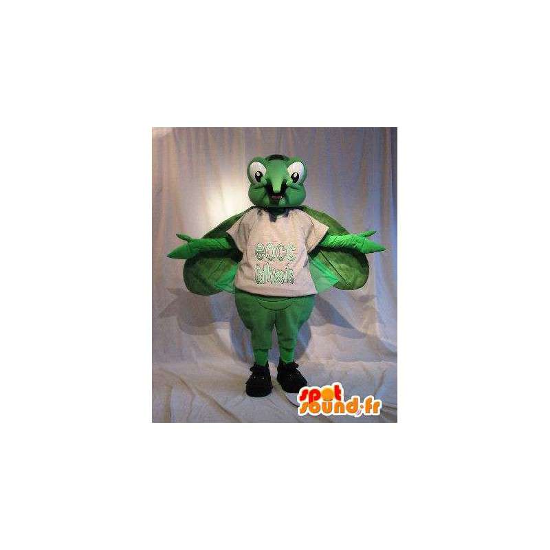 Grön myggmaskot, insektsförklädnad - Spotsound maskot
