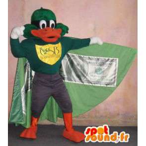 Mascotte de canard justicier en cape, déguisement de super héros - MASFR001769 - Mascotte de canards