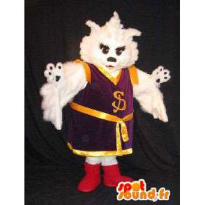 Cat mascot dressed in Kung Fu, Asian costume - MASFR001771 - Cat mascots