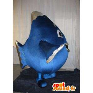 Mascotte de gros poisson bleu, déguisement d'aquarium - MASFR001781 - Mascottes Poisson