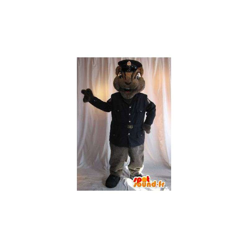 Scoiattolo mascotte guardia di sicurezza uniforme travestimento - MASFR001791 - Scoiattolo mascotte