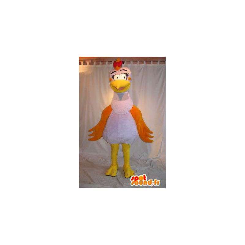 Coquette chicken mascot costume casserole - MASFR001797 - Mascot of hens - chickens - roaster