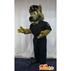 Hundemaskot i politimandstøj, politimanddragt - Spotsound maskot