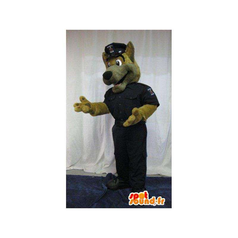 Dog Mascot poliisi asu, poliisi puku - MASFR001818 - koira Maskotteja