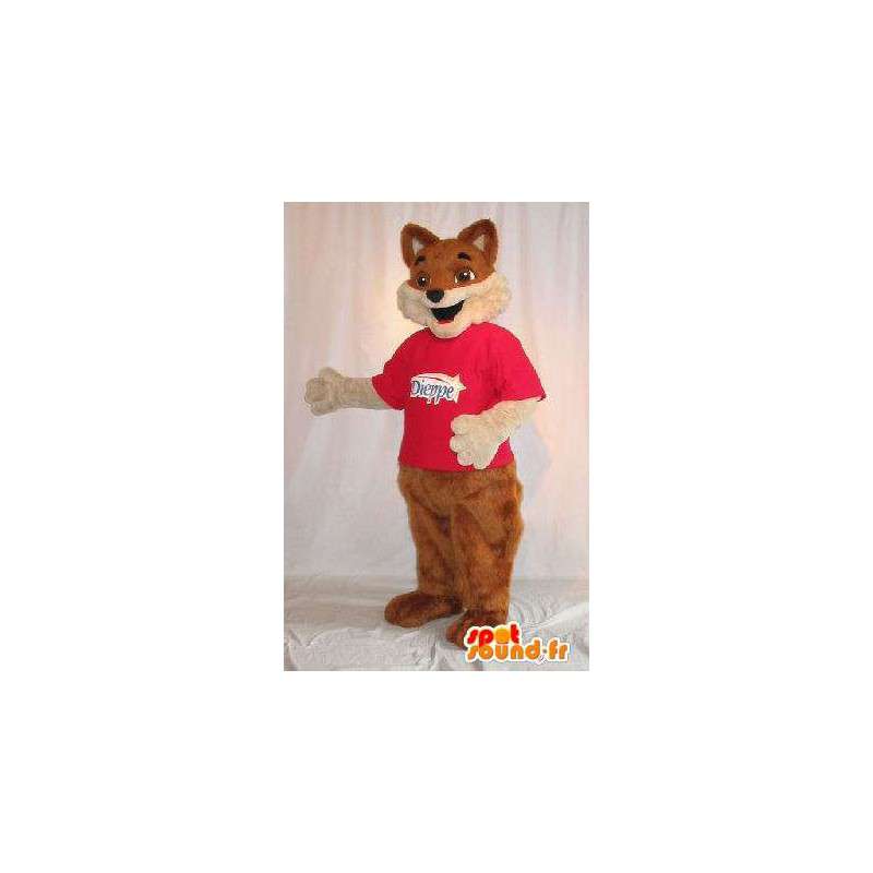 Mascotte représentant un renard brun, déguisement fourrure - MASFR001819 - Mascottes Renard