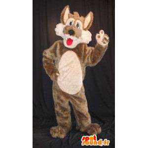 Mascotte du petit loup gentil, déguisement de loup - MASFR001823 - Mascottes Loup