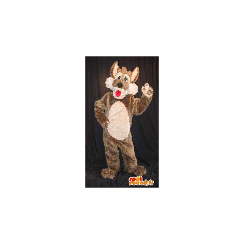 Mascot pouco agradável lobo, traje lobo - MASFR001823 - lobo Mascotes