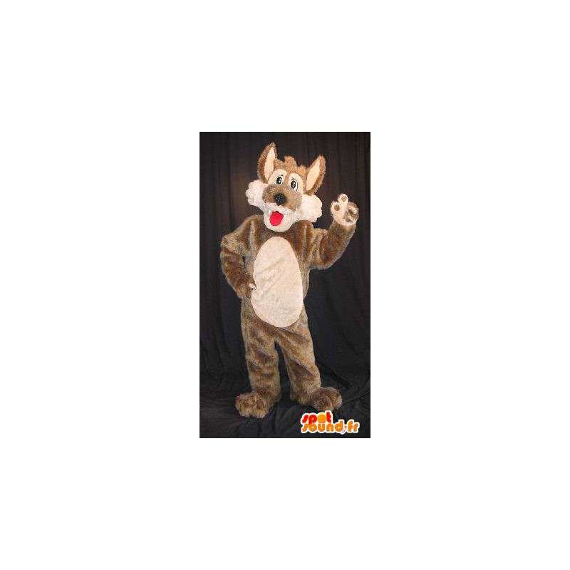 Mascotte du petit loup gentil, déguisement de loup - MASFR001823 - Mascottes Loup