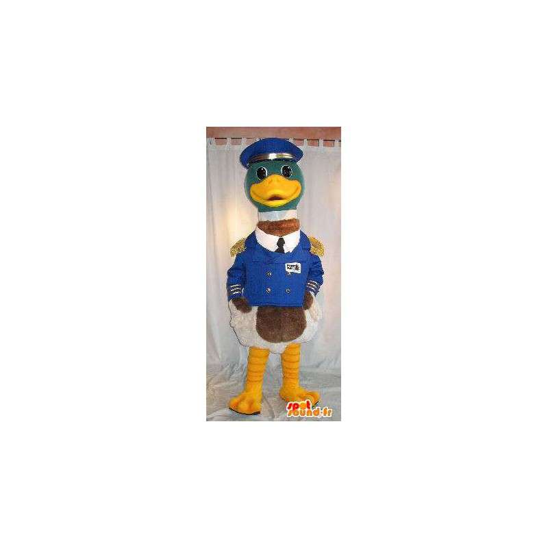 Capitán de la mascota del barco de pato traje uniforme - MASFR001829 - Mascota de los patos