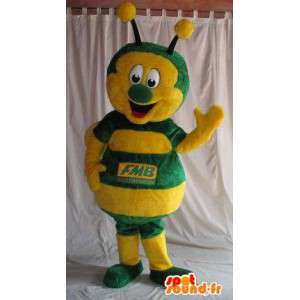 Mascotte de coccinelle jaune et verte, déguisement d'insecte - MASFR001831 - Mascottes Insecte