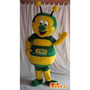 Ladybug mascot yellow and green costume insect - MASFR001831 - Mascots insect