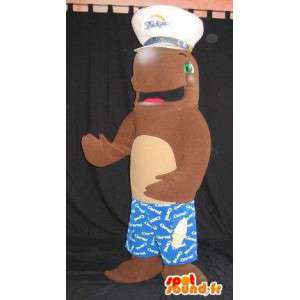 Dolphin Mascot terno de marinheiro, traje golfinho - MASFR001833 - Dolphin Mascot