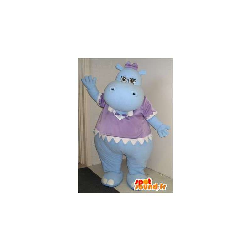 Mascotte de bébé hippopotame, déguisement de bébé.  - MASFR001837 - Mascottes Hippopotame